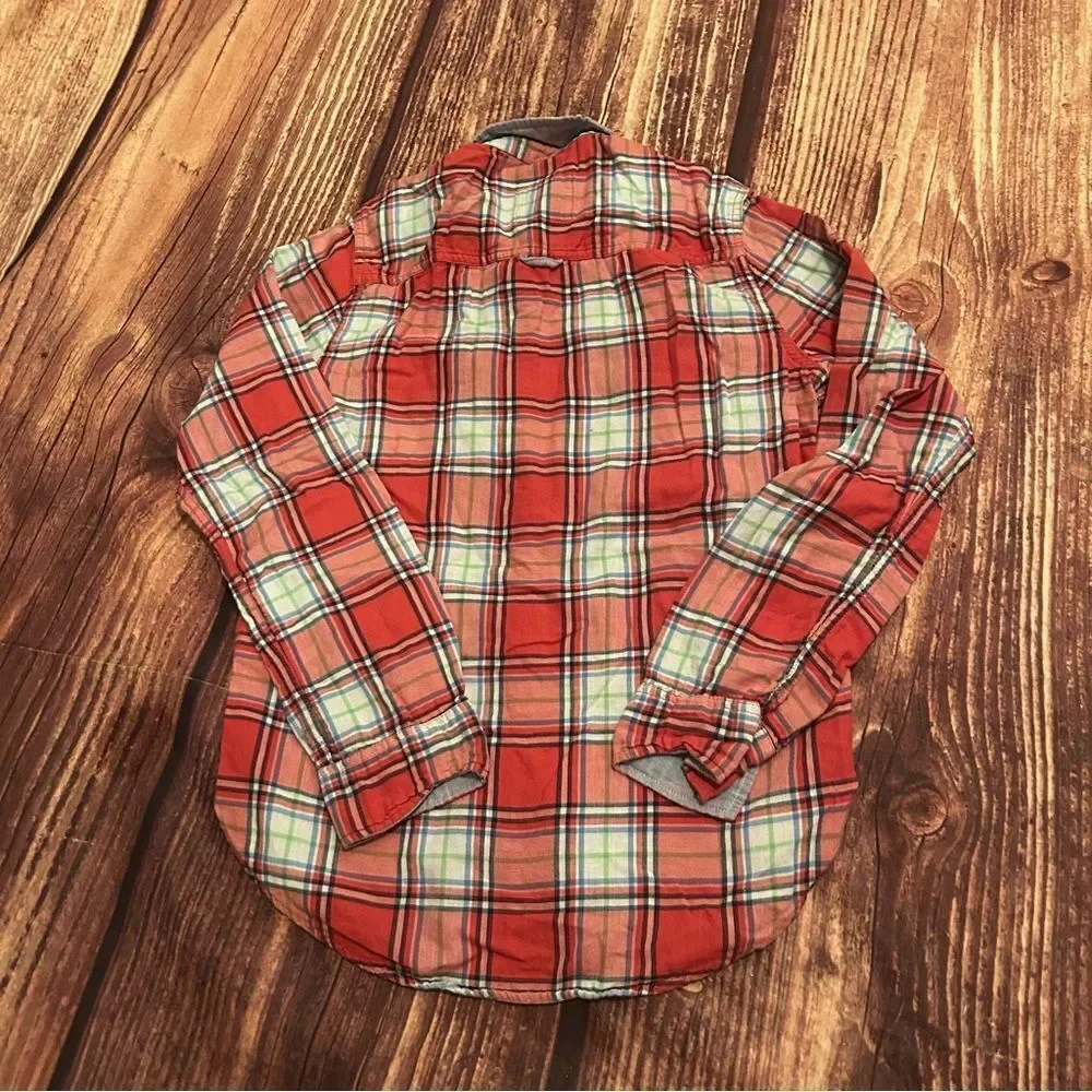 Vintage Women’s Abercrombie & Fitch Red Button Down Shirt Size Small
